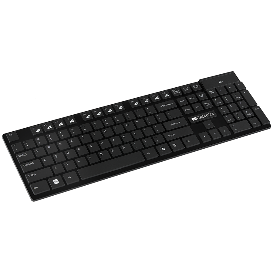 CANYON 2.4GHZ wireless keyboard, 105 keys, slim