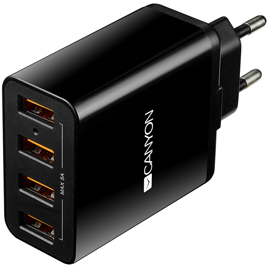 CANYON charger H-06 5A/4USB-A Black