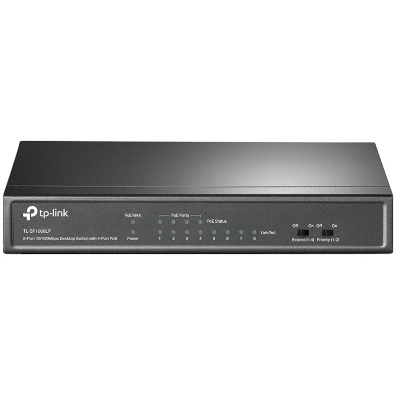 8-Port 10/100Mbps Unmanaged Switch with 4-Port