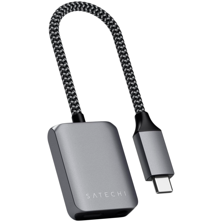 SATECHI USB-C to Audio PD Charger Adapter-Space