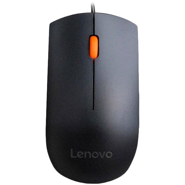Lenovo Wired USB Mouse 300, Black, 1600 DPI, 3