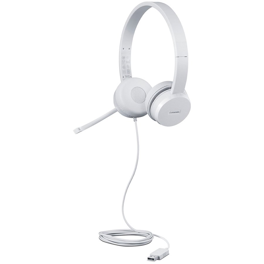 Lenovo 110 Stereo USB Headset Cloud Grey