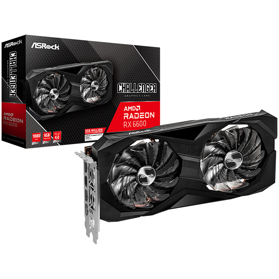 ASROCK Video Card AMD Radeon RX6600 Challenger D