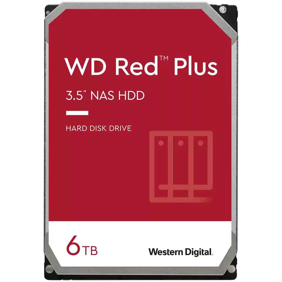 HDD NAS WD Red Plus (3.5'', 6TB, 256MB, 5400 RPM