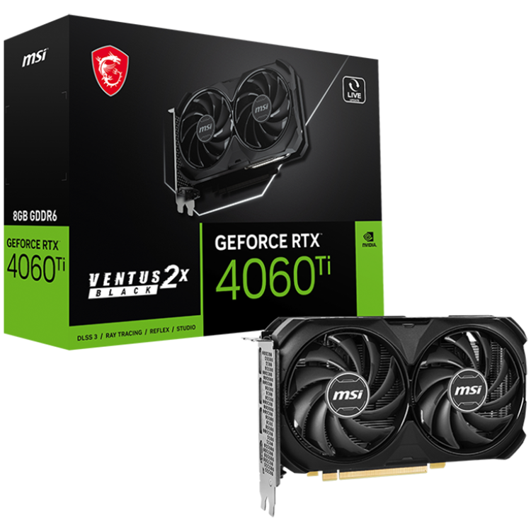 MSI Video Card NVidia RTX 4060 Ti VENTUS 2X BLACK