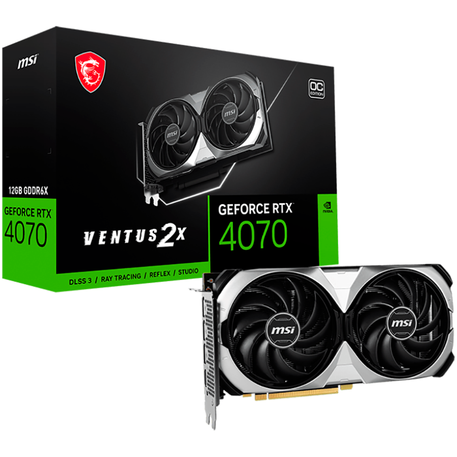 MSI Video Card Nvidia GeForce RTX 4070 VENTUS 2X