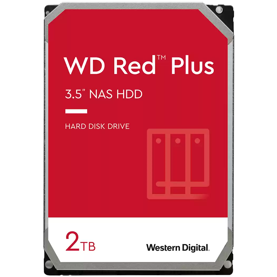 HDD NAS WD Red Plus 2TB CMR, 3.5'', 64MB, 5400