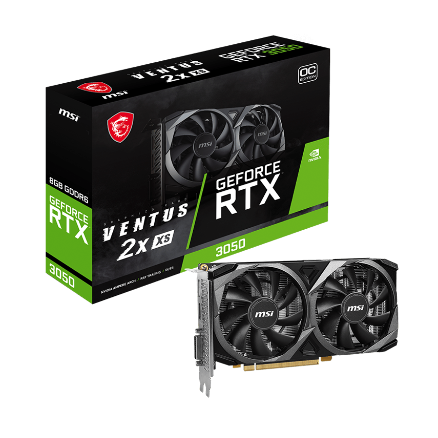MSI Video Card NVidia RTX 3050 VENTUS 2X XS 8G OC