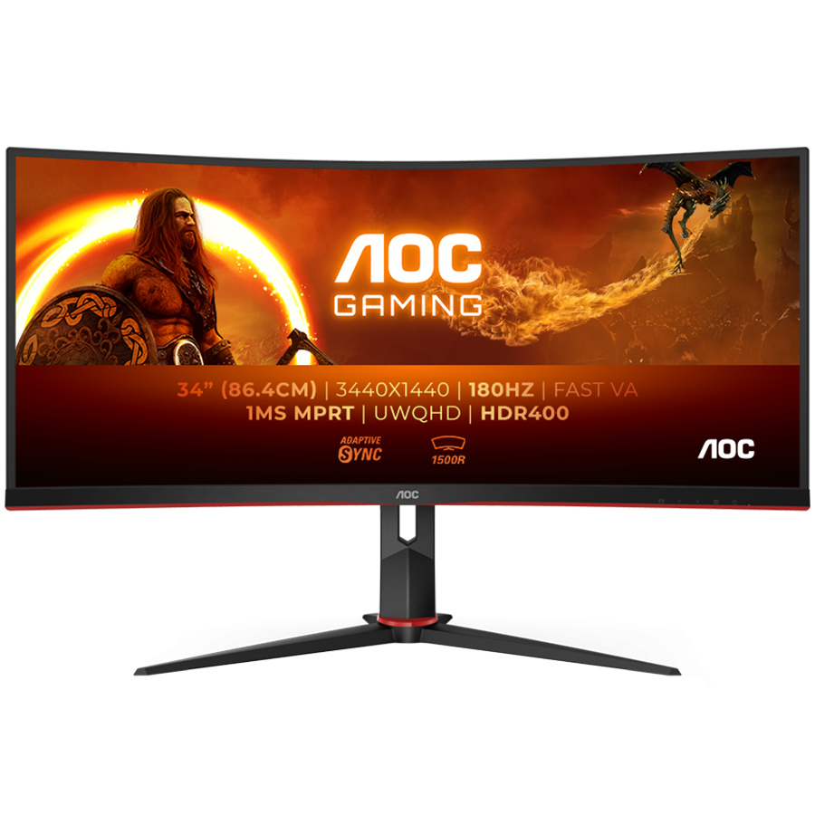 AOC Monitor Gaming CU34G2XP 34” Curved VA, 21:9
