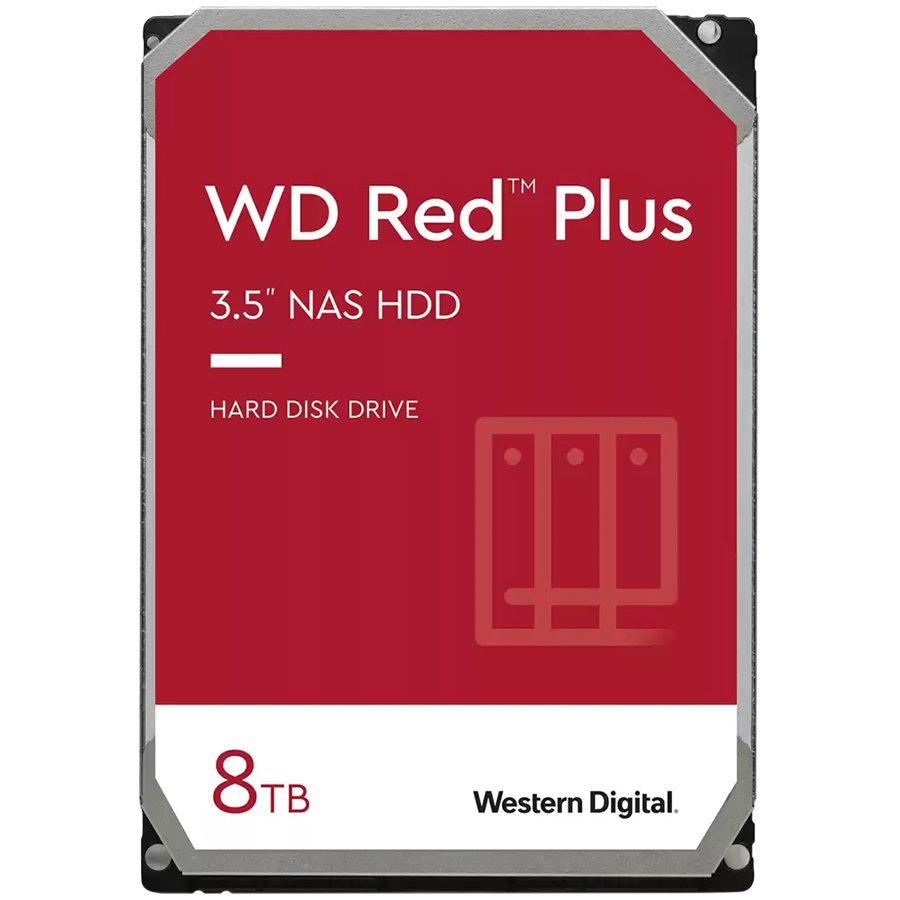 HDD NAS WD Red Plus 8TB CMR, 3.5'', 256MB, 5640