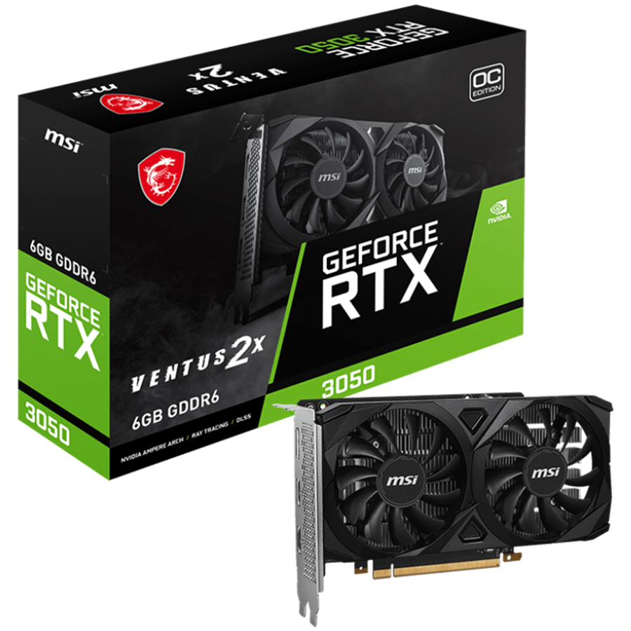 MSI Video Card Nvidia GeForce RTX 3050 VENTUS 2X