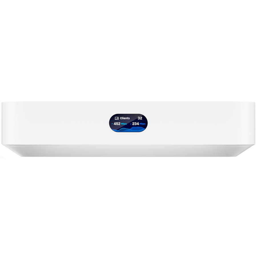 UBIQUITI Compact UniFi Cloud Gateway with a full