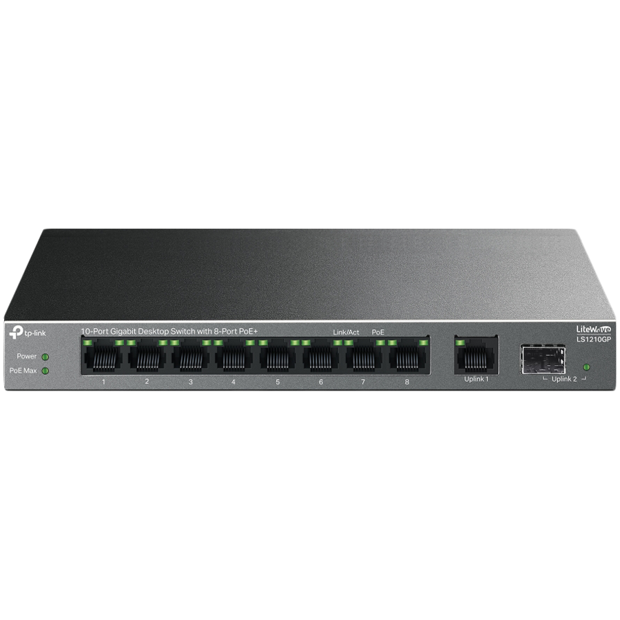 TP-Link LS1210GP 10-Port Gigabit Desktop Switch