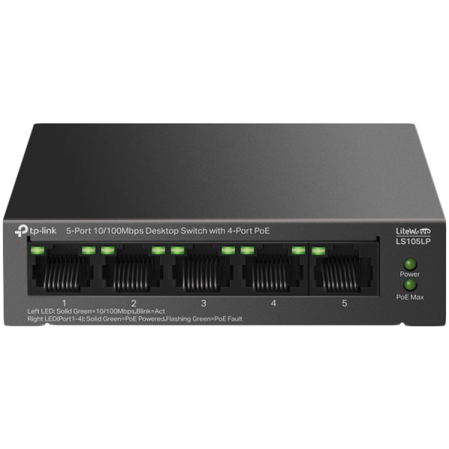 TP-Link LS105LP 5-Port 10/100 Mbps Desktop Switch