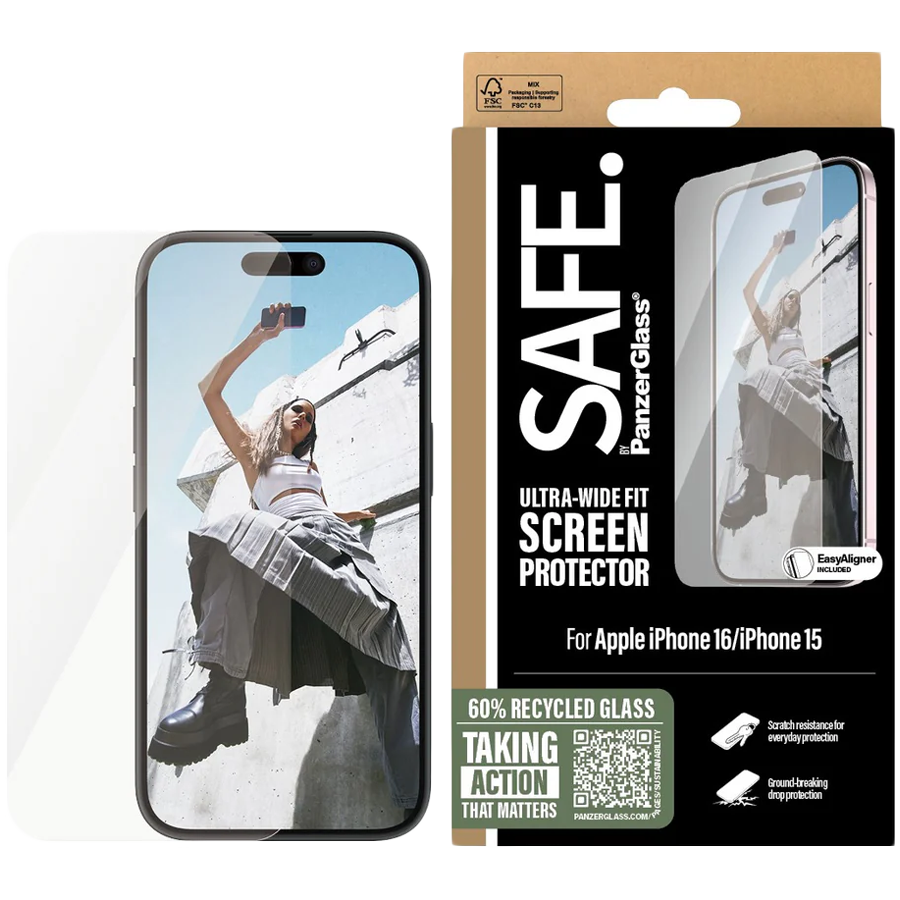 SAFE. by PanzerGlass Screen Protector iPhone 16 |