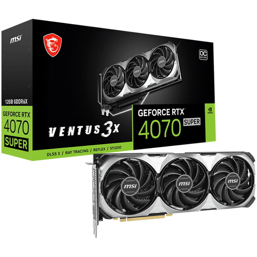 MSI Video Card Nvidia GeForce RTX 4070 SUPER 12G