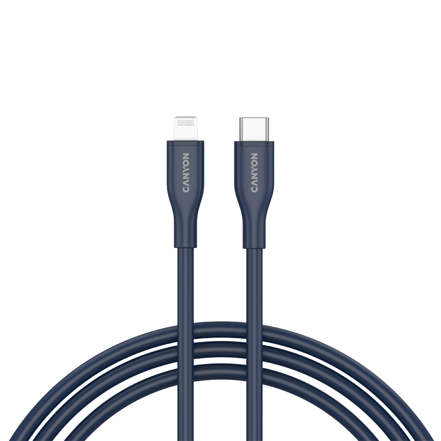 CANYON cable CLNM60 C-L 60W MFI 1m Silicon Blue