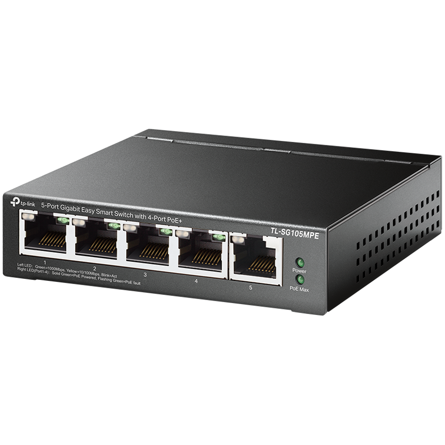 5-Port Gigabit Easy Smart Switch with 4-Port PoE+