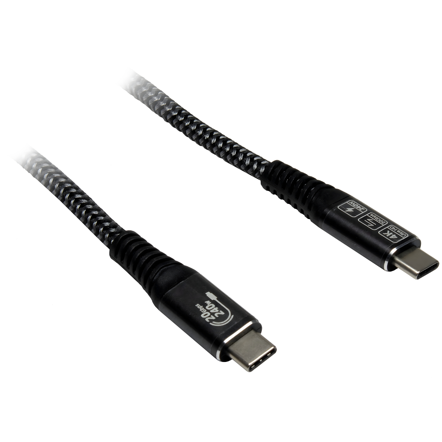 USB C AC Cable USB 3.2 Gen2x2, 240W - 3m