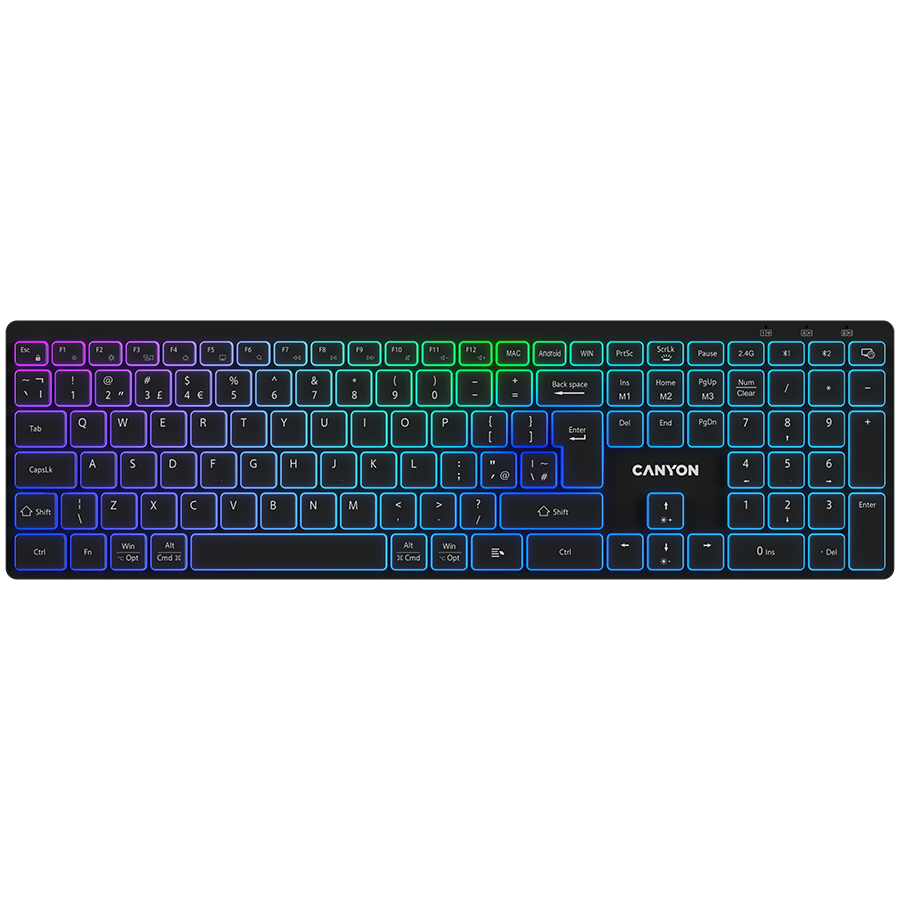 CANYON keyboard HKB-W11 UK/US RGB Dual Mode