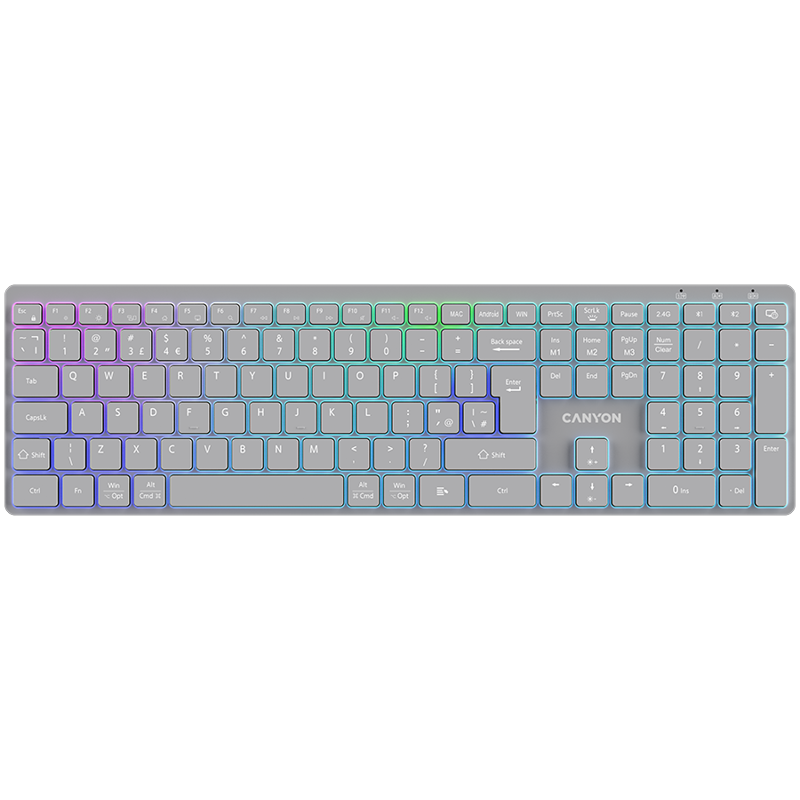 CANYON keyboard HKB-W11 UK/US RGB Dual Mode