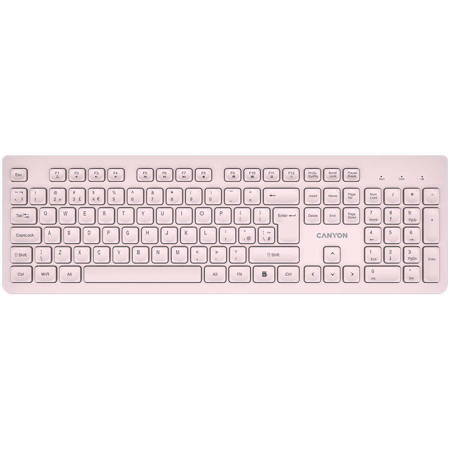 CANYON Keyboard HKB-W01 EN/AD AAA Wireless Beige