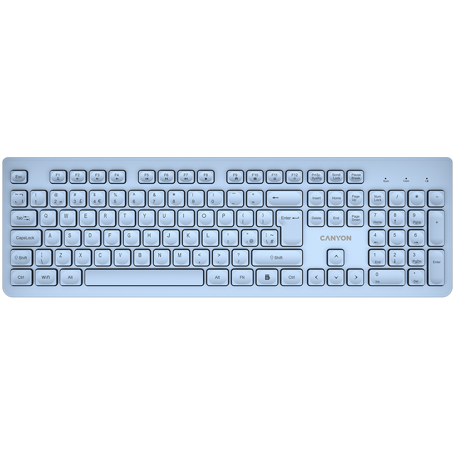 CANYON Keyboard HKB-W01 EN/AD AAA Wireless Blue
