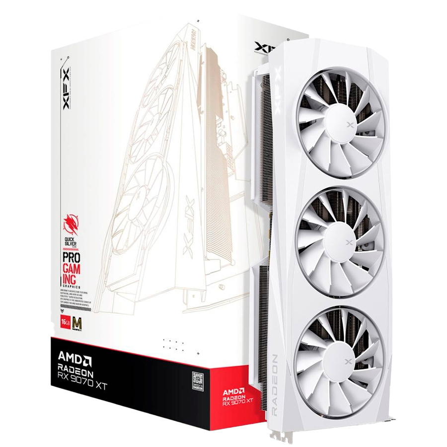 XFX Quicksilver AMD Radeon RX 9070XT White