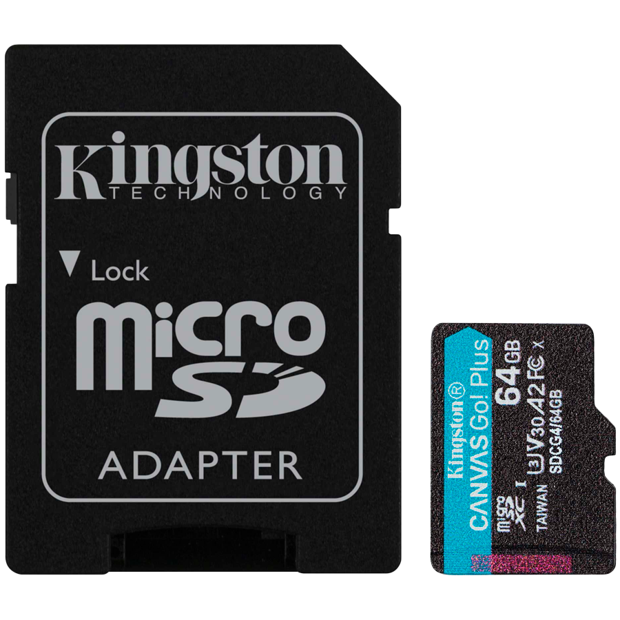 Kingston 64GB microSDXC Canvas Go Plus Gen4