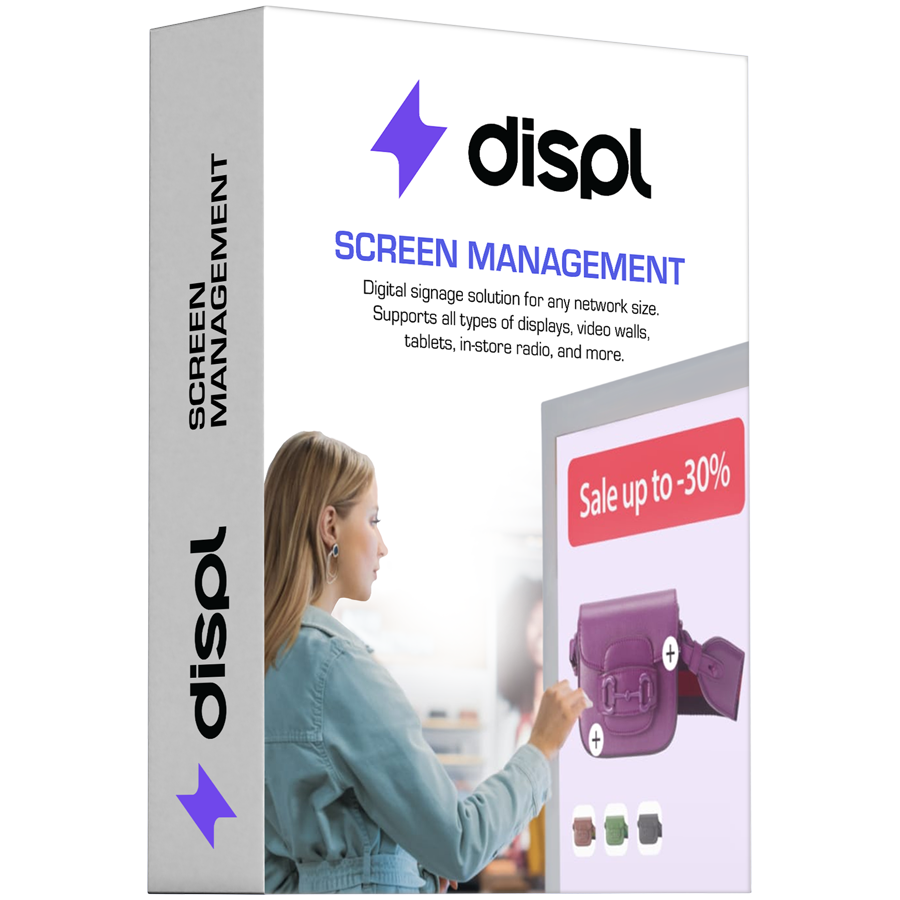Displ, Digital Signage CMS, Screen Management
