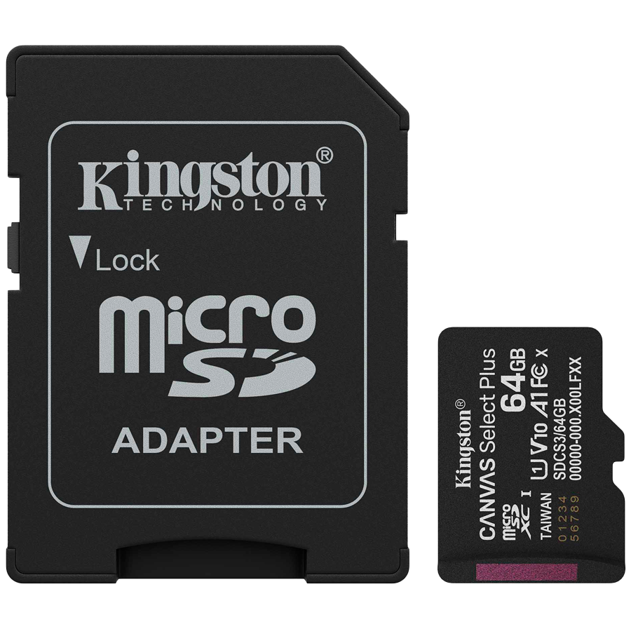 Kingston 64GB microSDXC Canvas Select Plus Gen3