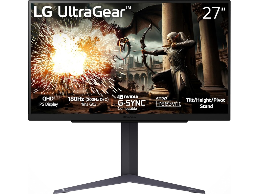 LG 27" UltraGear 27GS85Q-BNanoIPS, QHD 2560x1440