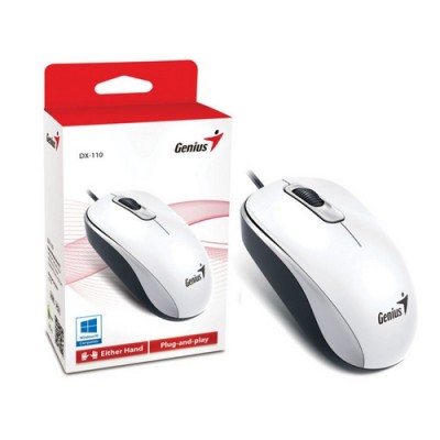 Genius miš DX-110 USB bijeli 1.000 DPI, USB veza,3