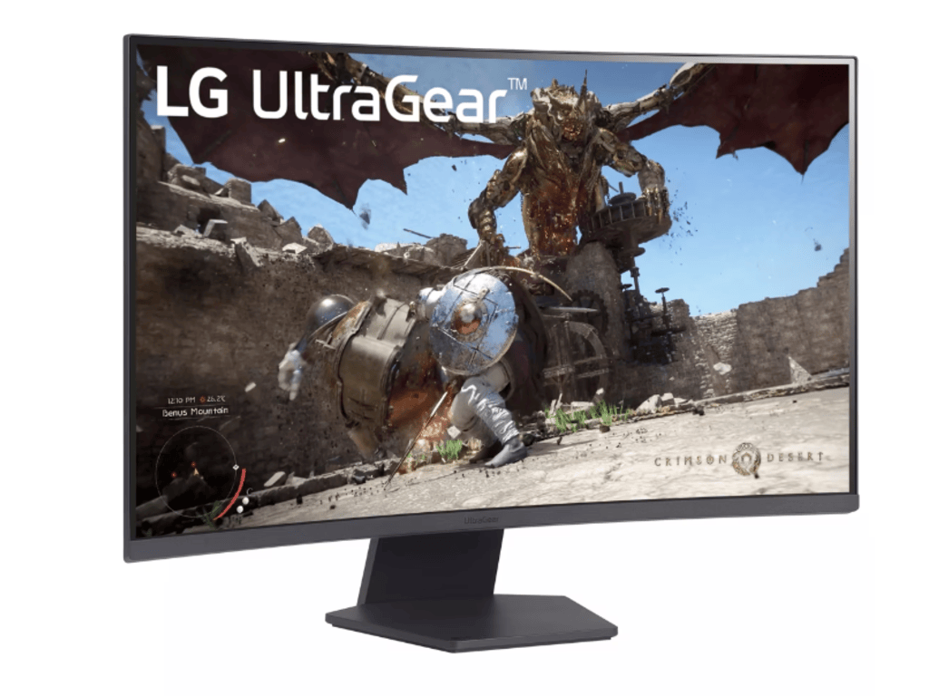 LG 32" UltraGear 32GS60QC-BCurved, VA, QHD, 300cd