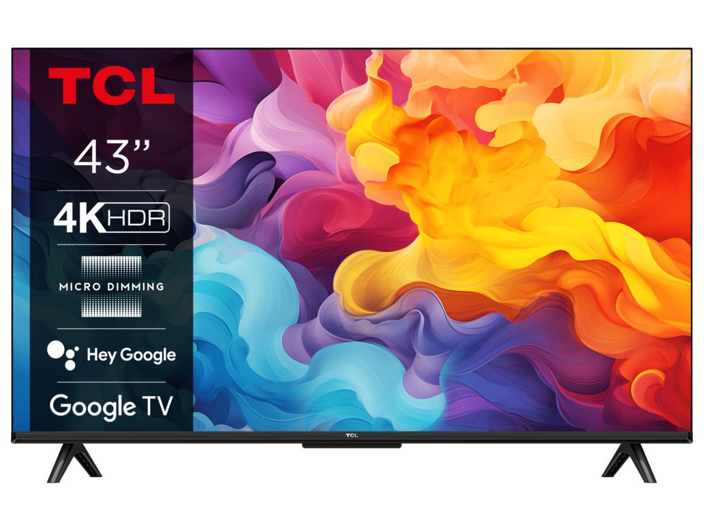 TCL 43"V6B 4K TV Google OSHDR10 and HDR HLG; HDMI