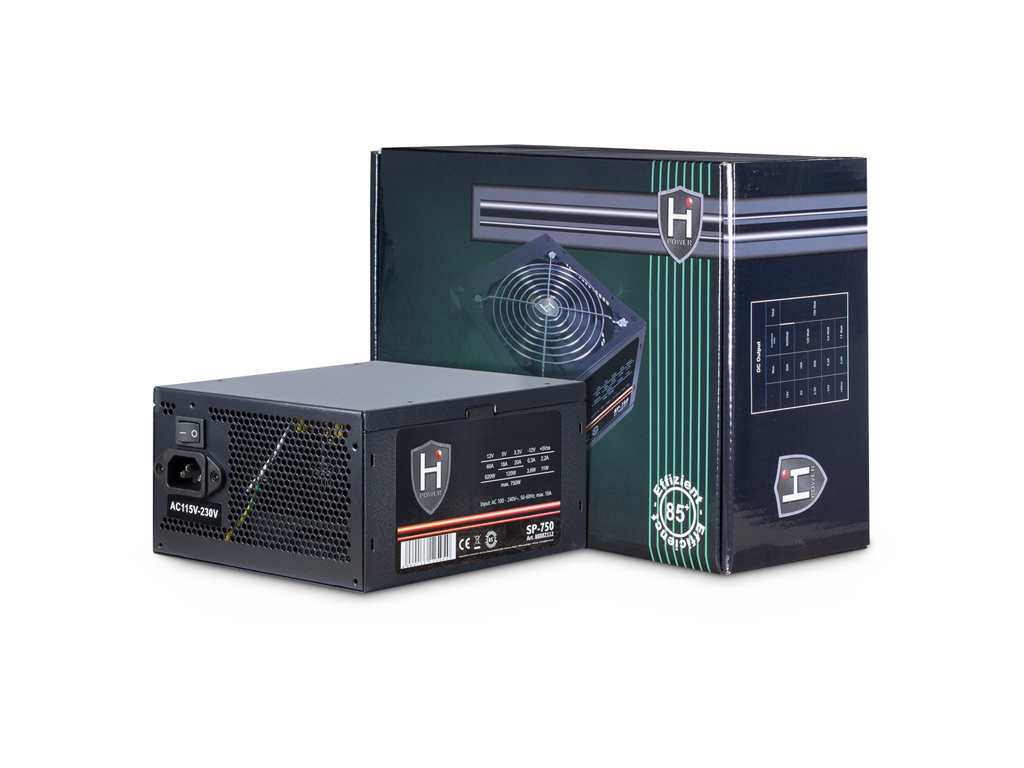 Inter-tech PSU HiPower SP-750W12cm fan,  Mainboard