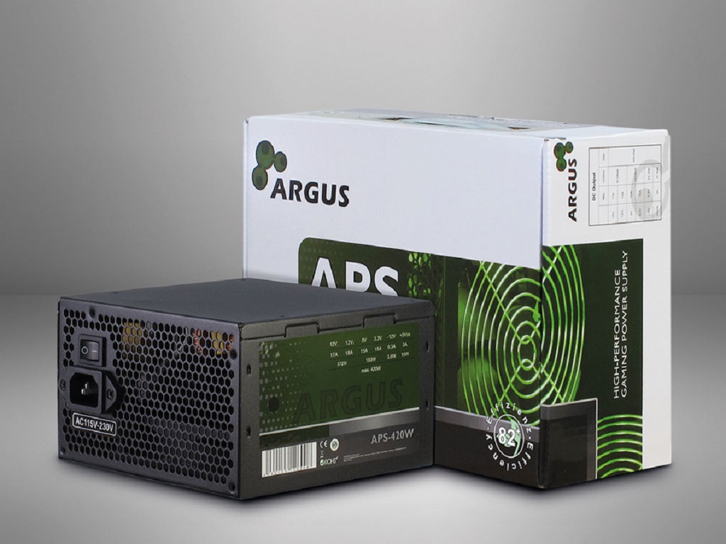 Inter-tech PSU Argus APS-420W12cm fan,  Mainboard