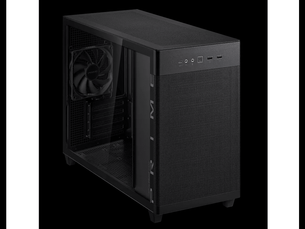 ASUS Prime AP201 Case TG BlackMicroATX,tool-free