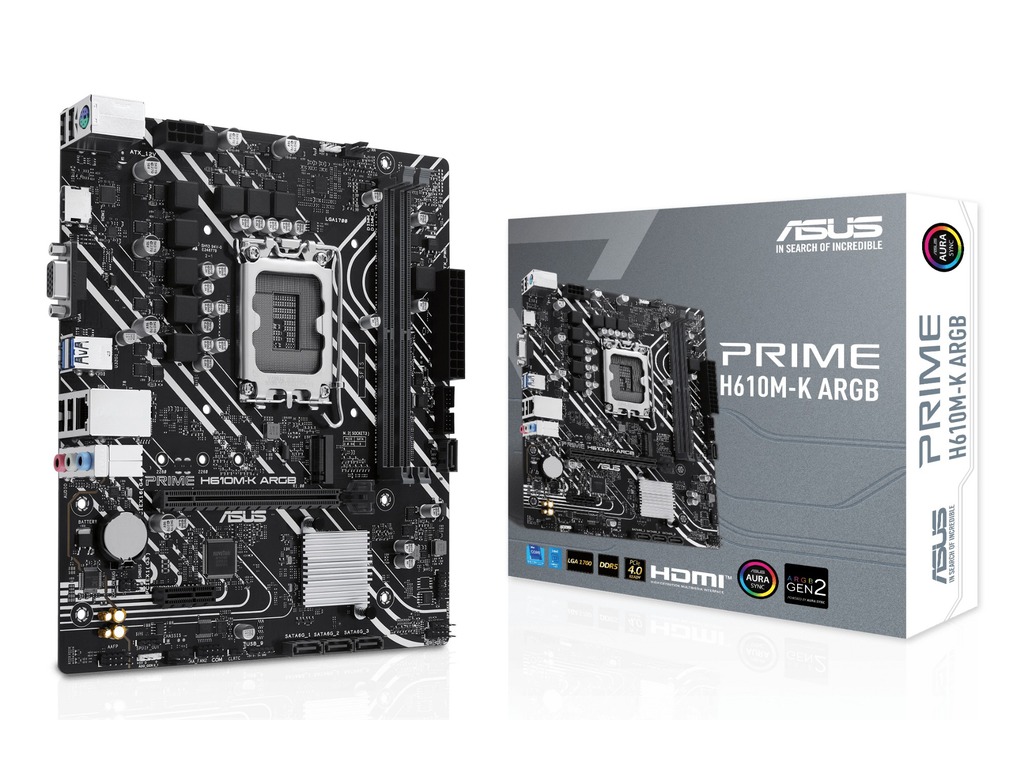 ASUS MB PRIME H610M-K ARGBLGA1700, 2xDDR5, 1x M.2