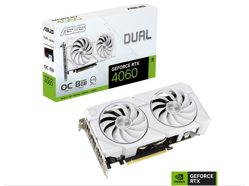 ASUS VGA DUAL-RTX4060-O8G-EVOWhite, nVidia GeForce