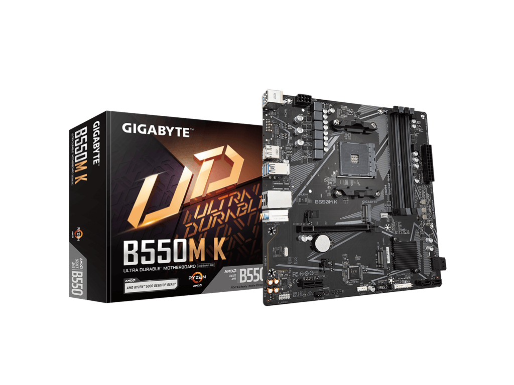 Gigabyte MB [B550M K];AM4; 4xDDR4; 2xM.2