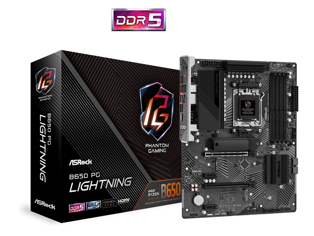 ASROCK MB B650 PG LIGHTNINGAMD B650; AM5; 4xDDR5