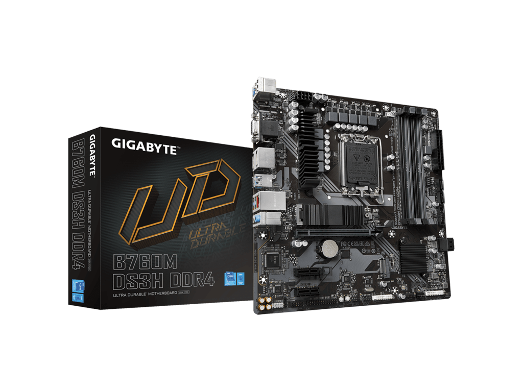 Gigabyte MB B760M DS3H DDR4LGA1700; 4xDDR4; 2xM.2