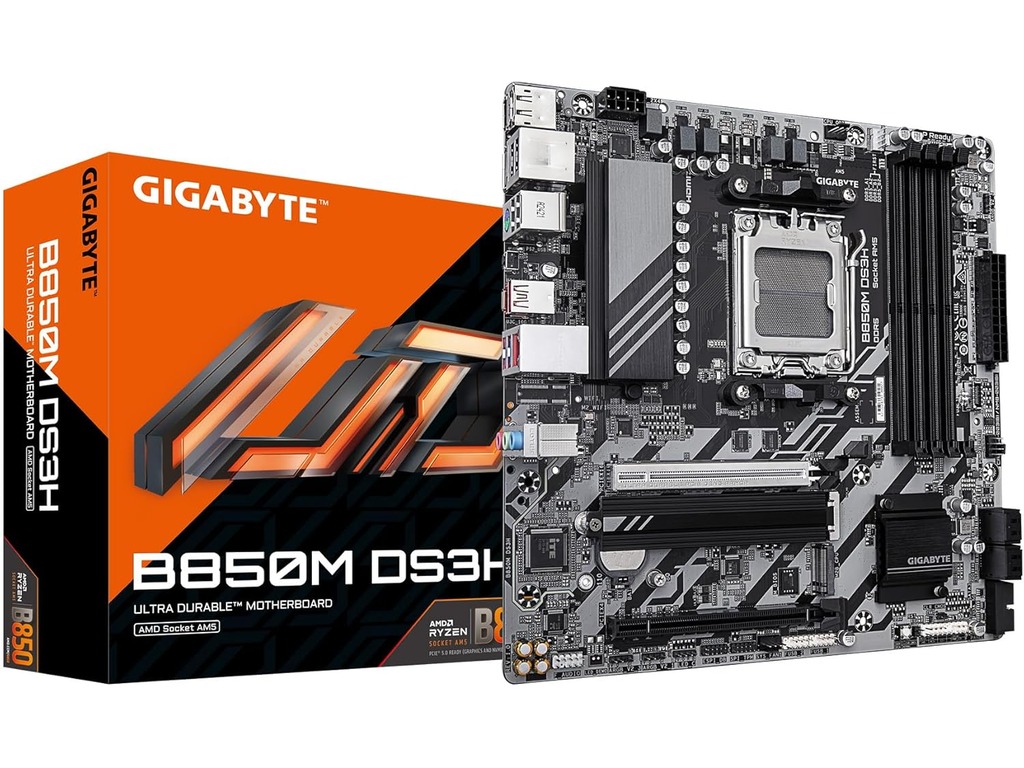 Gigabyte MB B850M DS3HAM5, 4x DDR5, 2x M.2, 4x