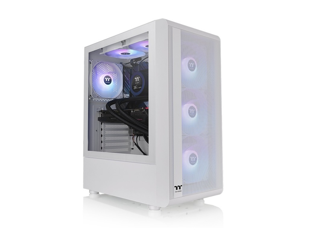 Thermaltake S200 TG ARGB Snow Mid tower, 3x ARGB