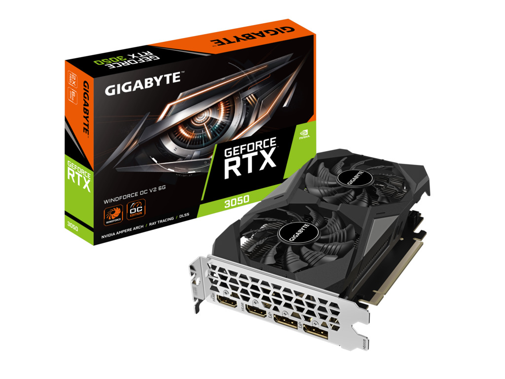 Gigabyte RTX 3050 WindForce;6GB GDDR6, 96bit2x DP