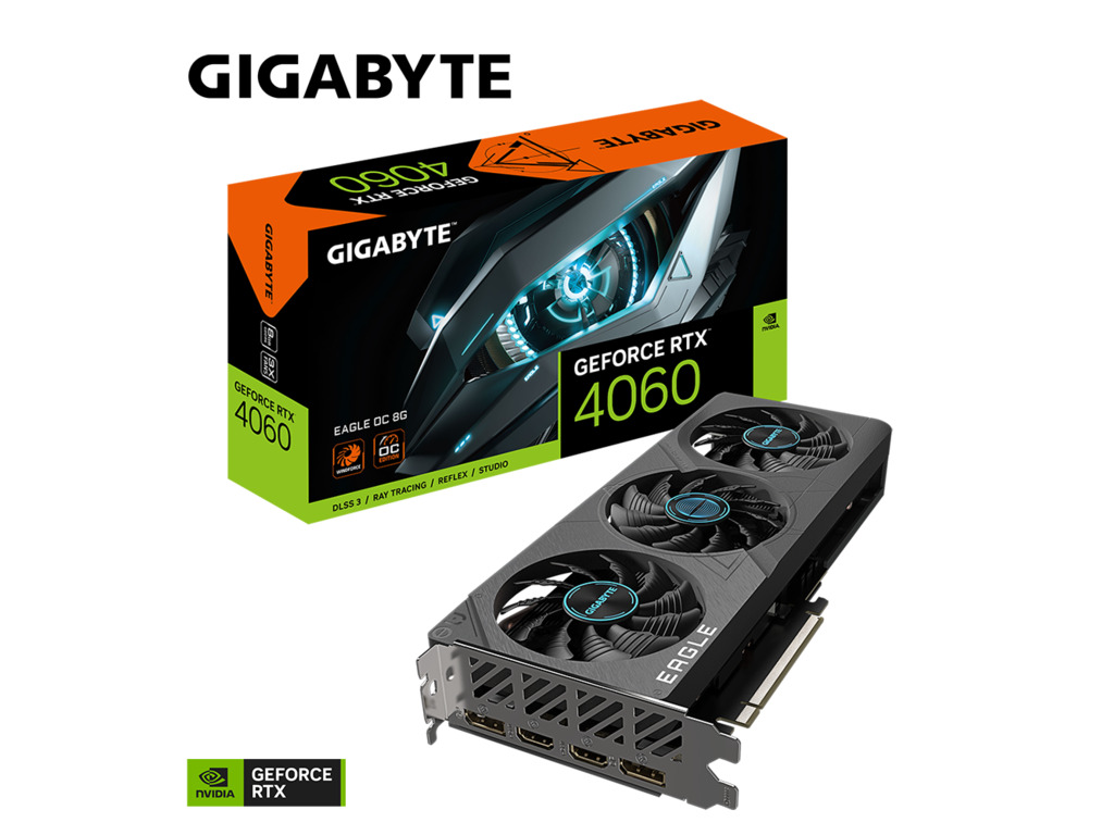Gigabyte VGA 4060 EAGLE OC8GB GDDR6 128bit2xDP