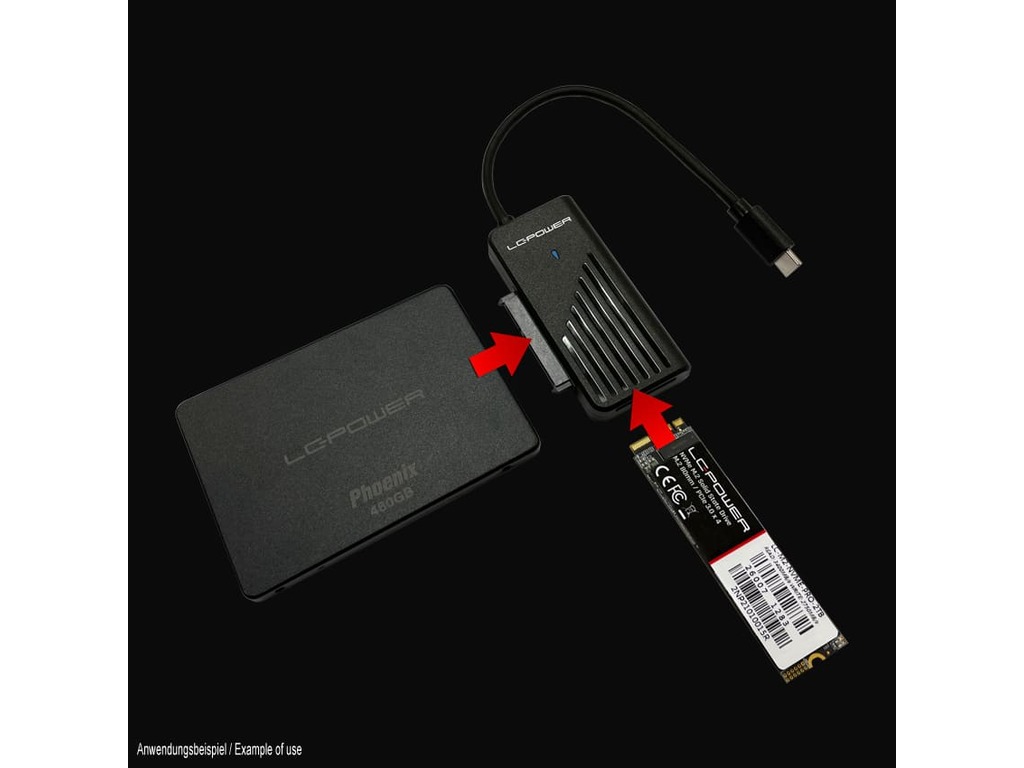 LC-Power Adapter za SATA NVMERaznovrsne opcije