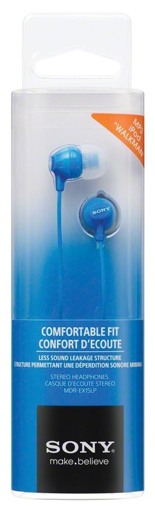 Sony slušalice EX15 plaveIn-Ear BlueSmartphone Mic