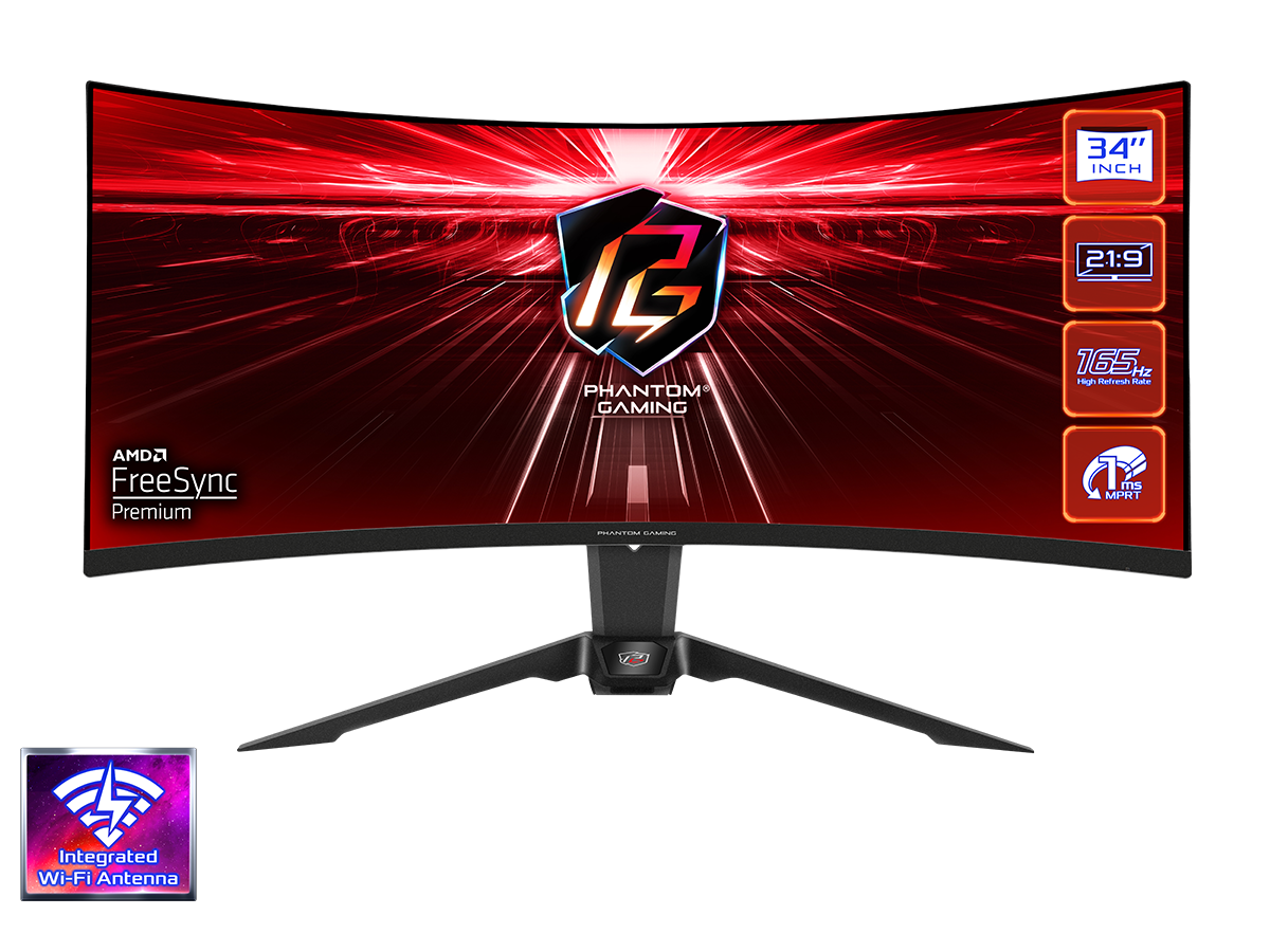 ASROCK MONITOR PG34WQ15R2B 34"CURVED